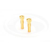 4/5mm Stufen Goldkontakt Stecker - 2Stück